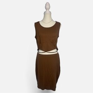 Brown two piece‎ outfit